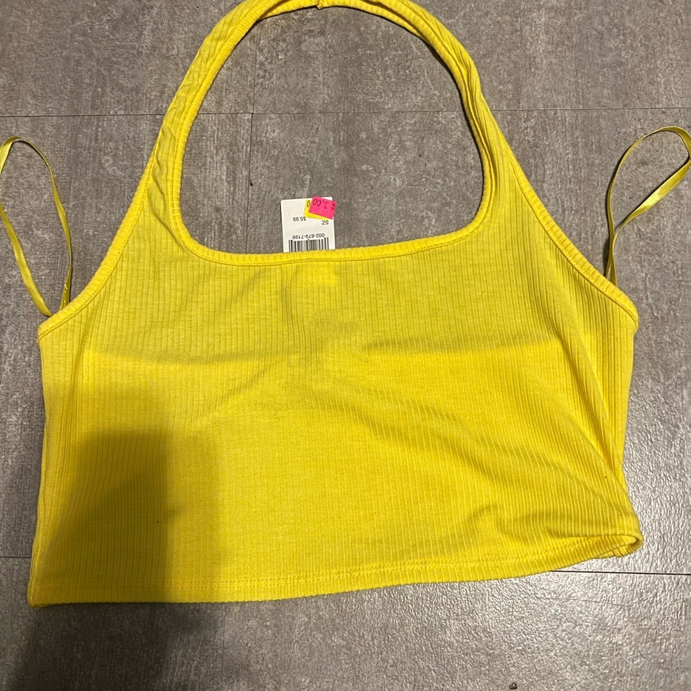 XL Yellow Halter Top